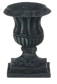 Dollhouse Miniature Large Urn, 6Pc, Black